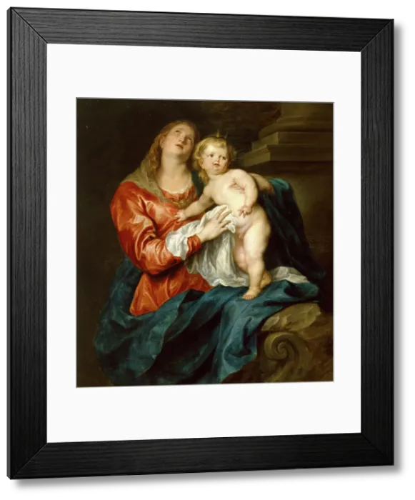 Framed Print : Virgin and Child, c1630-1632. Creator: Anthony van Dyck Framed Print : Virgin and Child, c1630-1632. Creator: Anthony van Dyck