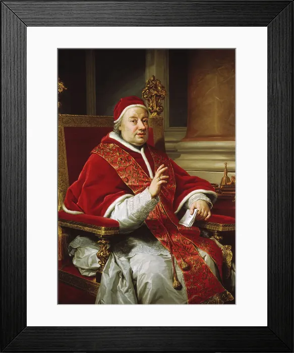 Framed Print : Portrait of Pope Clement XIII, 1759. Creator: Anton Raphael Mengs Framed Print : Portrait of Pope Clement XIII, 1759. Creator: Anton Raphael Mengs