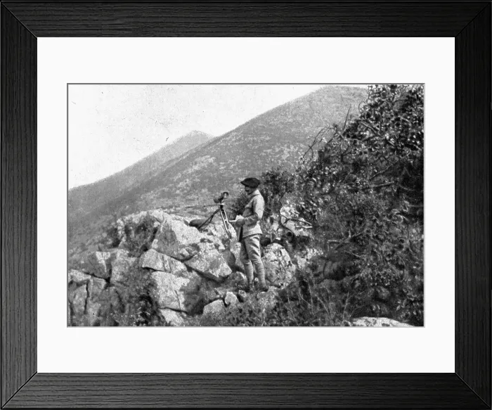 Framed Print : On the Eastern Front; An artillery observer in a position captured... 1917. Creator: Unknown Framed Print : On the Eastern Front; An artillery observer in a position captured... 1917. Creator: Unknown