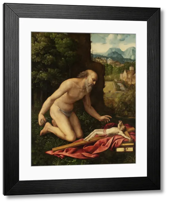 Framed Print : St Jerome. Creators: Cesare da Sesto, Cesare Bernazzano Framed Print : St Jerome. Creators: Cesare da Sesto, Cesare Bernazzano