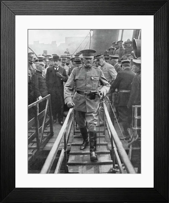 Framed Print : L'Arrivee du General Pershing; Le general debarque a Boulogne du transport, 1917. Creator: Jean Clair-Guyot. L'Arrivee du General Pershing; Le general debarque a Boulogne du transport, 1917. Creator: Jean Clair-Guyot Framed Print : L'Arrivee du General Pershing; Le general debarque a Boulogne du transport, 1917. Creator: Jean Clair-Guyot. L'Arrivee du General Pershing; Le general debarque a Boulogne du transport, 1917. Creator: Jean Clair-Guyot