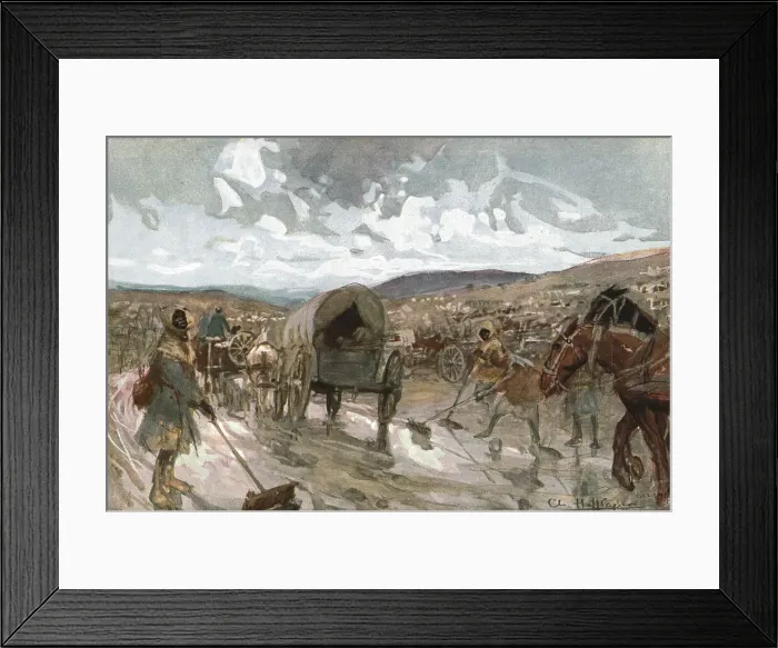 Framed Print : Six Mois Dans la Somme; Sur la route, entre Maricourt et Suzanne (octobre 1916), 1916. Creator: Charles Hoffbauer Framed Print : Six Mois Dans la Somme; Sur la route, entre Maricourt et Suzanne (octobre 1916), 1916. Creator: Charles Hoffbauer