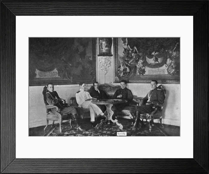 Framed Print : The Bolshevik Coup in Russia; Before the fall: one of the last photos allowed by Kerensky... 1917. Creator: Unknown Framed Print : The Bolshevik Coup in Russia; Before the fall: one of the last photos allowed by Kerensky... 1917. Creator: Unknown