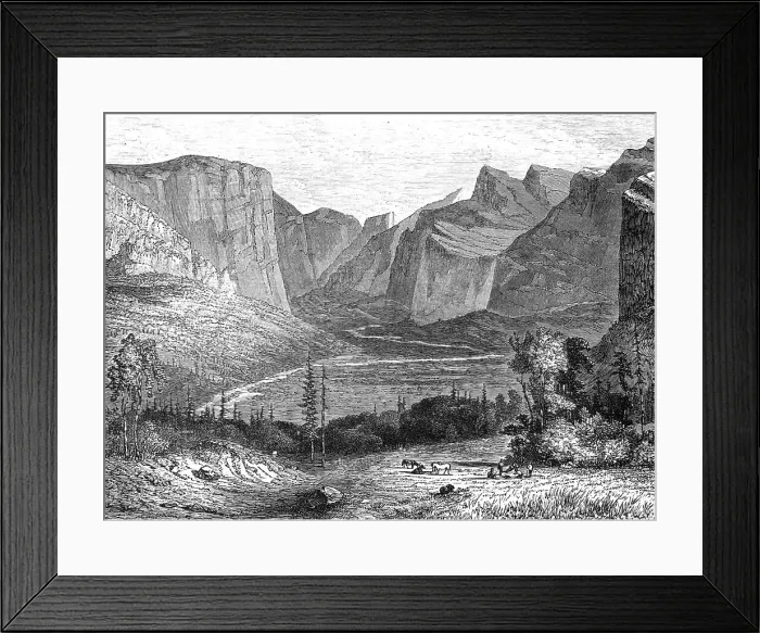 Framed Print : View in the Sierra Nevada, 1875. Creator: Unknown Framed Print : View in the Sierra Nevada, 1875. Creator: Unknown