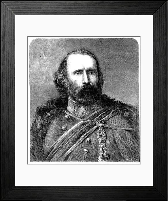 Framed Print : General Garibaldi - from a portrait by Orsani, 1860. Creator: Smyth Framed Print : General Garibaldi - from a portrait by Orsani, 1860. Creator: Smyth