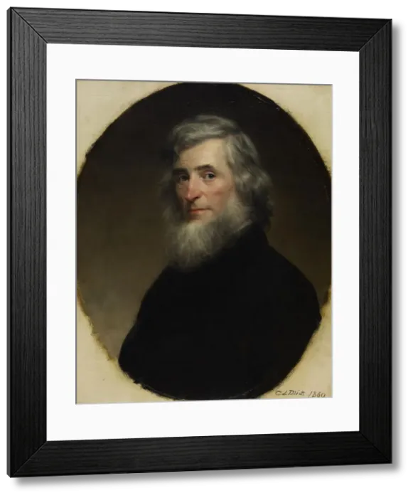 Framed Print : Portrait of Asher B. Durand, 1860. Creator: Charles Loring Elliott Framed Print : Portrait of Asher B. Durand, 1860. Creator: Charles Loring Elliott