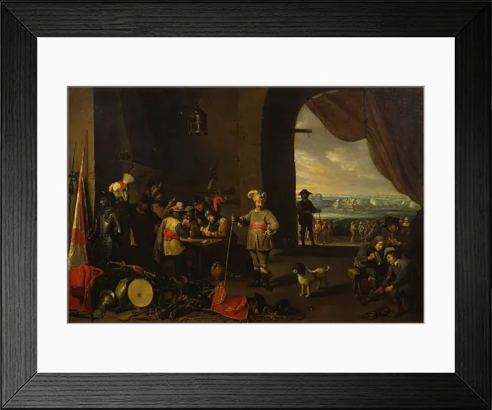 Framed Print : The Guard Room, c1642. Creator: David Teniers II Framed Print : The Guard Room, c1642. Creator: David Teniers II