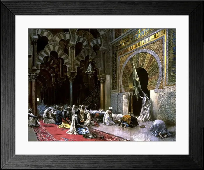 Framed Print : Interior of a Mosque at Cordova, c1880. Creator: Edwin Lord Weeks Framed Print : Interior of a Mosque at Cordova, c1880. Creator: Edwin Lord Weeks