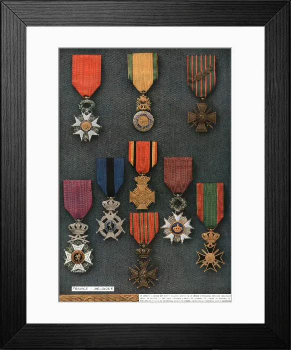 Framed Print : Decorations de Guerre; France - Belgique, 1917. Creator: Unknown Framed Print : Decorations de Guerre; France - Belgique, 1917. Creator: Unknown