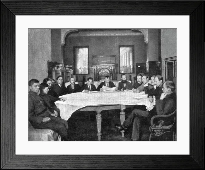 Framed Print : In Soviet Russia; A revolutionary tribunal made up of members of the soviet party... 1917. Creator: Unknown Framed Print : In Soviet Russia; A revolutionary tribunal made up of members of the soviet party... 1917. Creator: Unknown