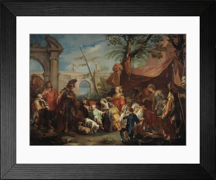 Framed Print : The Family of Darius Pleading to Alexander, mid-18th century. Creator: Gaspare Diziani Framed Print : The Family of Darius Pleading to Alexander, mid-18th century. Creator: Gaspare Diziani