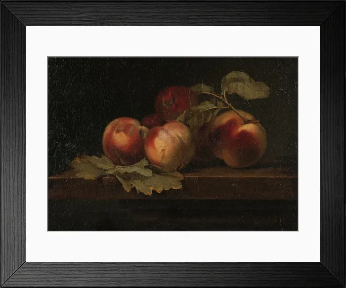 Framed Print : Still Life with Peaches, late 18th-early 19th century. Creator: ttributed to Gerard van Spaendonck (1746-1822) Framed Print : Still Life with Peaches, late 18th-early 19th century. Creator: ttributed to Gerard van Spaendonck (1746-1822)