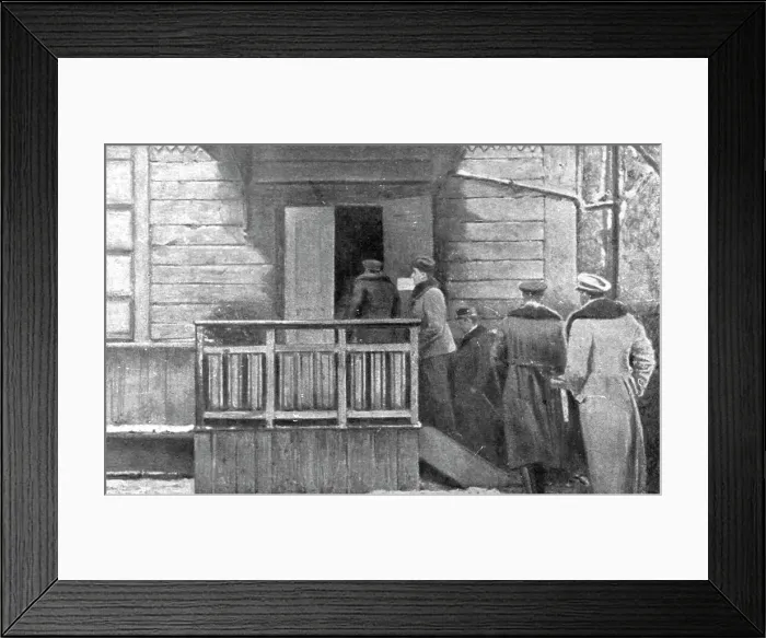 Framed Print : Dissolution of the Eastern Front; Entrance of delegates to the building... 1917. Creator: Unknown Framed Print : Dissolution of the Eastern Front; Entrance of delegates to the building... 1917. Creator: Unknown