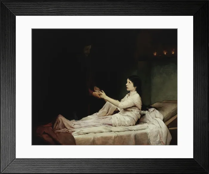 Framed Print : The Raising of the Daughter of Jairus, 1881. Creator: Gabriel Max Framed Print : The Raising of the Daughter of Jairus, 1881. Creator: Gabriel Max