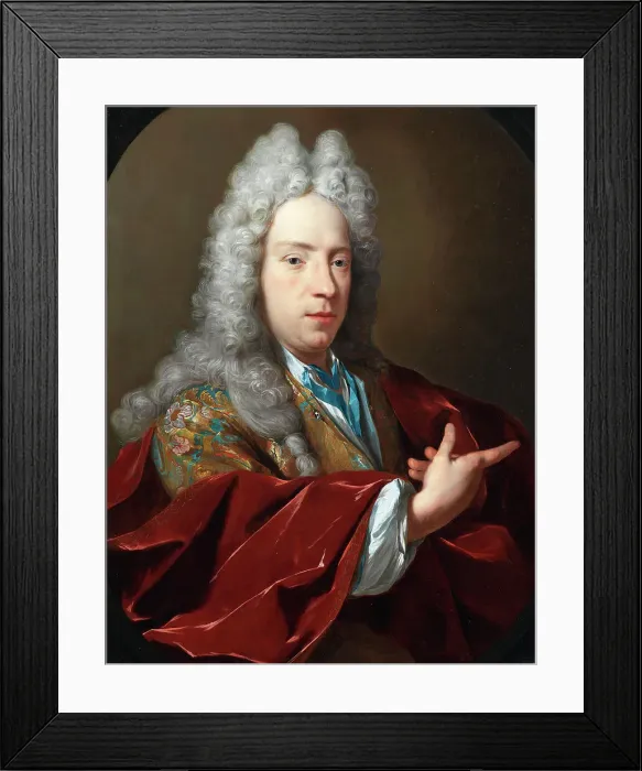 Framed Print : Portrait of an unknown man, from c. 1715 until 1730. Creator: Hieronymus van der Mij Framed Print : Portrait of an unknown man, from c. 1715 until 1730. Creator: Hieronymus van der Mij
