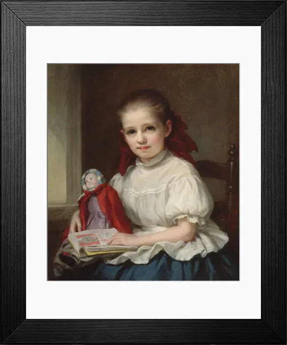 Framed Print : Portrait of Jennie Walters as a Little Girl, c1860. Creator: George Augustus Baker Framed Print : Portrait of Jennie Walters as a Little Girl, c1860. Creator: George Augustus Baker