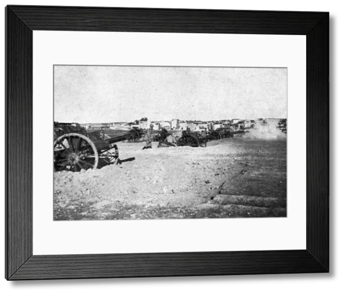 Framed Print : Coup d'etat in Portugal; Revolutionary artillery unit responding to fire from the warships... 1917 Creator: Unknown Framed Print : Coup d'etat in Portugal; Revolutionary artillery unit responding to fire from the warships... 1917 Creator: Unknown