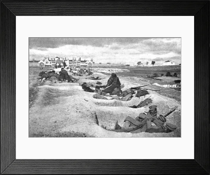 Framed Print : Coup d'etat in Portugal; After three days of combat, the victorious revolutionary troops. 1917. Creator: Unknown Framed Print : Coup d'etat in Portugal; After three days of combat, the victorious revolutionary troops. 1917. Creator: Unknown