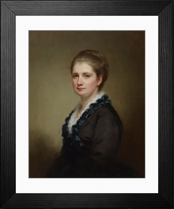 Framed Print : Portrait of Jennie Walters Delano, c1876. Creator: George Augustus Baker Framed Print : Portrait of Jennie Walters Delano, c1876. Creator: George Augustus Baker