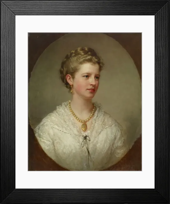 Framed Print : Portrait of a Lady (the Artist's Daughter), 1873. Creator: George Augustus Baker Framed Print : Portrait of a Lady (the Artist's Daughter), 1873. Creator: George Augustus Baker