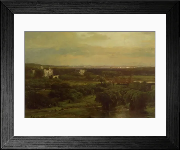 Framed Print : The Valley of the Olives, 1867. Creator: George Inness Framed Print : The Valley of the Olives, 1867. Creator: George Inness