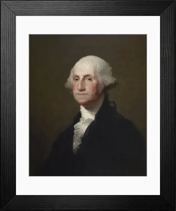 Framed Print : Portrait of George Washington, 1825. Creator: Gilbert Stuart Framed Print : Portrait of George Washington, 1825. Creator: Gilbert Stuart