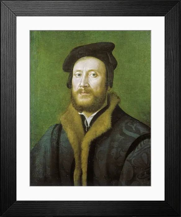 Framed Print : Portrait of a Bolognese Gentleman in a Fur-lined Coat, c1523-1525. Creator: Giuliano Bugiardini Framed Print : Portrait of a Bolognese Gentleman in a Fur-lined Coat, c1523-1525. Creator: Giuliano Bugiardini