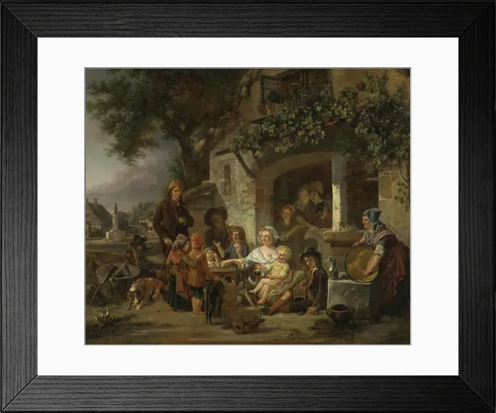 Framed Print : The Top, late 18th-early 19th century. Creator: Jean-Louis Demarne Framed Print : The Top, late 18th-early 19th century. Creator: Jean-Louis Demarne