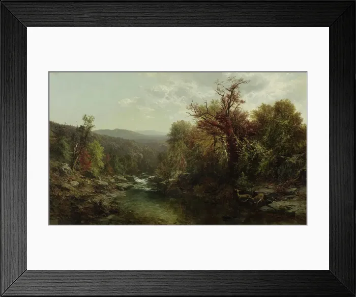 Framed Print : A Stream in the Adirondacks, 1859. Creator: James McDougal Hart Framed Print : A Stream in the Adirondacks, 1859. Creator: James McDougal Hart