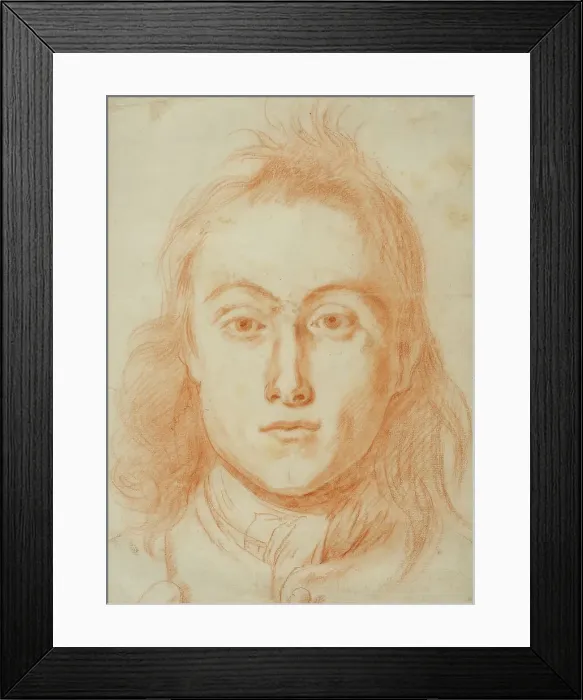 Framed Print : Portrait of a young man, unknown date. Creator: Anon Framed Print : Portrait of a young man, unknown date. Creator: Anon