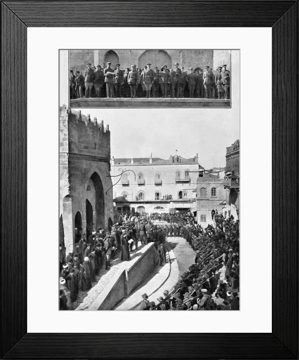Framed Print : Distant Fronts, in Jerusalem; The speech, on December 11, 1917, of the proclamation.. 1917. Creator: Unknown Framed Print : Distant Fronts, in Jerusalem; The speech, on December 11, 1917, of the proclamation.. 1917. Creator: Unknown