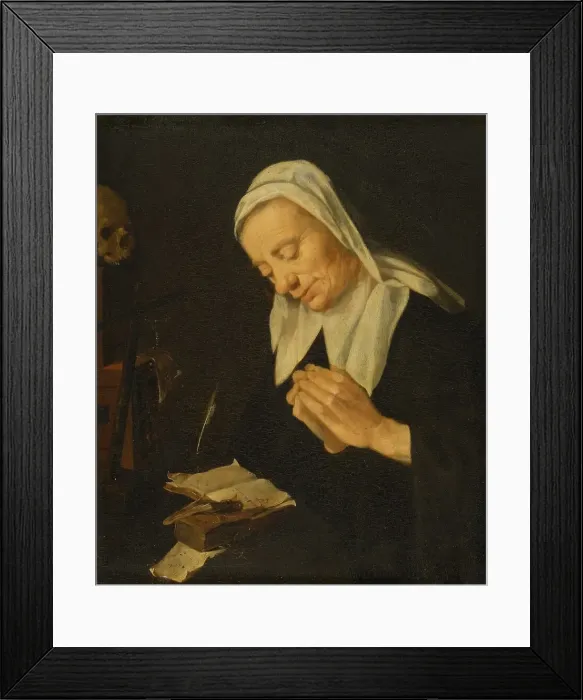 Framed Print : Praying Woman, c19th century. Creator: Unknown Framed Print : Praying Woman, c19th century. Creator: Unknown