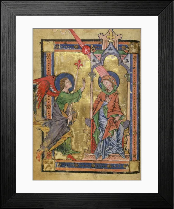 Framed Print : Psalter. Breviary for an ecclesiastical dignitary, mid 13th century. Creator: Anon Framed Print : Psalter. Breviary for an ecclesiastical dignitary, mid 13th century. Creator: Anon