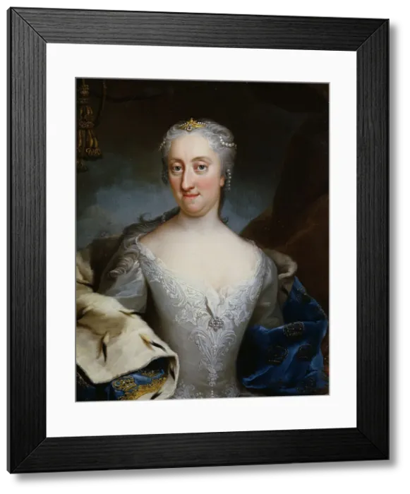 Framed Print : Ulrika Eleonora d.y. 1688-1741, Queen of Sweden, 1730. Creator: Martin van Meytens