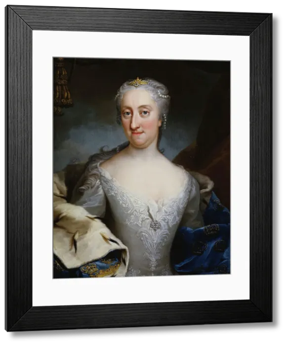 Framed Print : Ulrika Eleonora d.y. 1688-1741, Queen of Sweden, Original: 1730; This version: 8 February 2007... Creator: Martin van Meytens Framed Print : Ulrika Eleonora d.y. 1688-1741, Queen of Sweden, Original: 1730; This version: 8 February 2007... Creator: Martin van Meytens