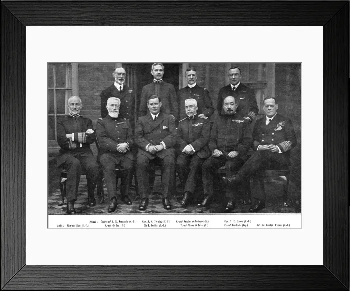 Framed Print : Inter-allied Solidarity; The Inter-Allied Naval Council, meeting for the first time.. 1918. Creator: Unknown Framed Print : Inter-allied Solidarity; The Inter-Allied Naval Council, meeting for the first time.. 1918. Creator: Unknown