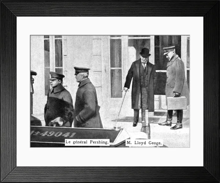 Framed Print : Inter-allied Solidarity; General Pershing and Mr. Lloyd George. The first meeting... 1918 Creator: Unknown Framed Print : Inter-allied Solidarity; General Pershing and Mr. Lloyd George. The first meeting... 1918 Creator: Unknown