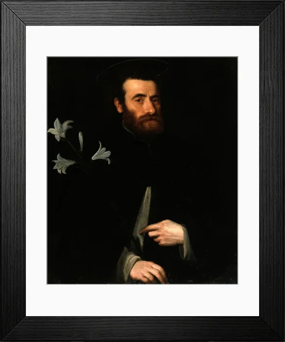 Framed Print : Portrait of Fra Lorenzo da Bergamo, 1542. Creator: Lorenzo Lotto Framed Print : Portrait of Fra Lorenzo da Bergamo, 1542. Creator: Lorenzo Lotto