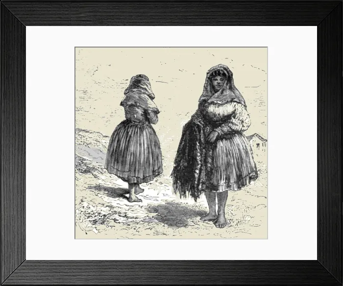 Framed Print : The workmens wives; About the Chincha Islands, 1875. Creator: Unknown Framed Print : The workmens wives; About the Chincha Islands, 1875. Creator: Unknown