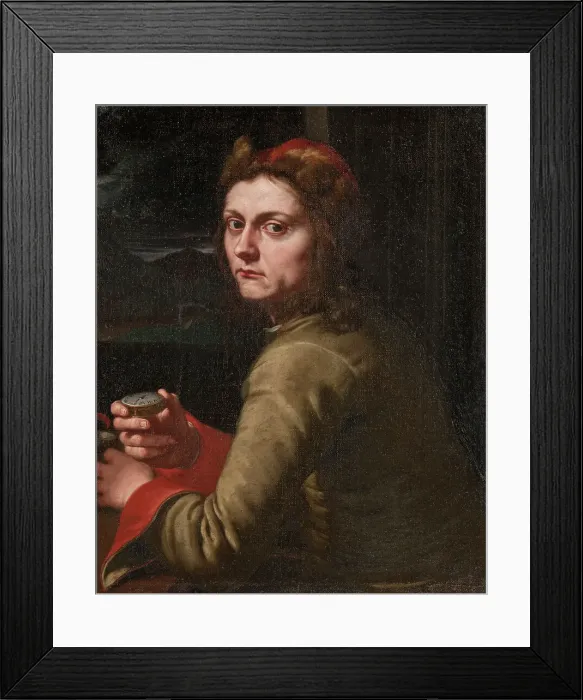 Framed Print : Portrait of a Watchmaker, c18th century Creator: Pier Leone Ghezzi Framed Print : Portrait of a Watchmaker, c18th century Creator: Pier Leone Ghezzi
