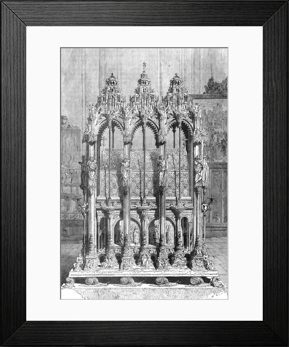 Framed Print : Tomb of St. Sebald, Nuremberg; From Alsace to the Hartz, 1875. Creator: Unknown Framed Print : Tomb of St. Sebald, Nuremberg; From Alsace to the Hartz, 1875. Creator: Unknown