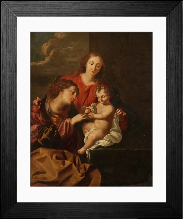 Framed Print : The Mystic Marriage of St Catherine. Creator: Stefano Magnasco
