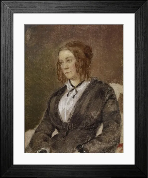Framed Print : Portrait of a Woman, 1846-1849. Creator: Richard Caton Woodville Framed Print : Portrait of a Woman, 1846-1849. Creator: Richard Caton Woodville