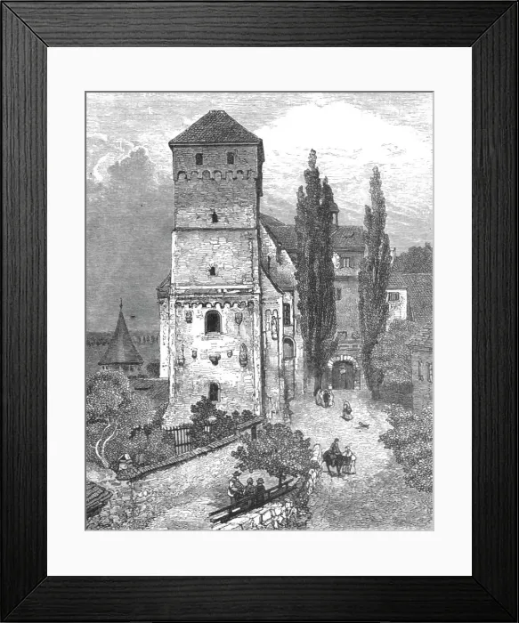 Framed Print : Entrance of the Imperial Castle, Nuremberg; From Alsace to the Hartz, 1875. Creator: Unknown Framed Print : Entrance of the Imperial Castle, Nuremberg; From Alsace to the Hartz, 1875. Creator: Unknown