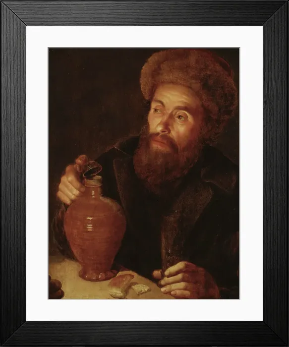 Framed Print : Old Man with a Jug, c17th century. Creator: Willem Willemsz. van der Vliet Framed Print : Old Man with a Jug, c17th century. Creator: Willem Willemsz. van der Vliet