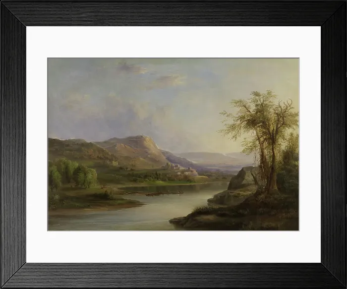 Framed Print : River Scene, 1868. Creator: Robert Seldon Duncanson Framed Print : River Scene, 1868. Creator: Robert Seldon Duncanson