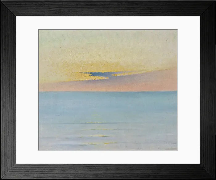 Framed Print : Sea in Sunset. Creator: August Hagborg Framed Print : Sea in Sunset. Creator: August Hagborg