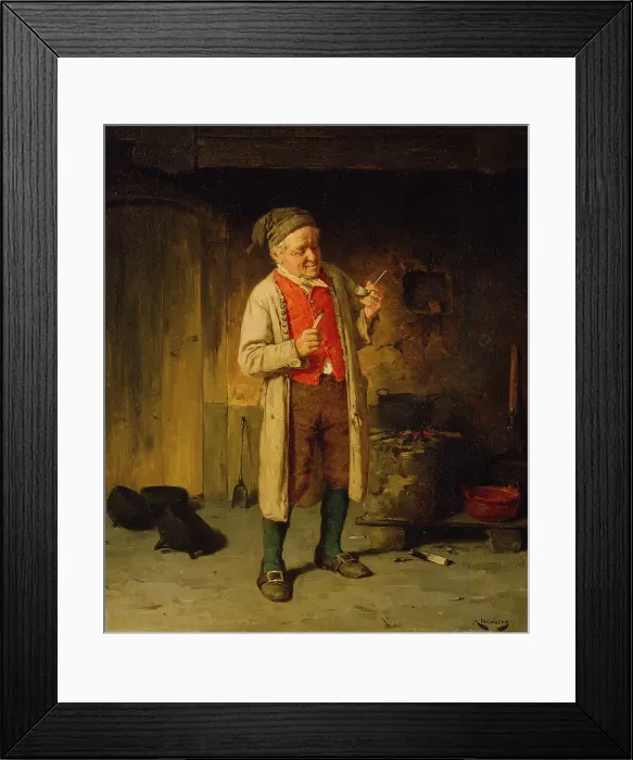 Framed Print : The New Pipe. Creator: August Jernberg Framed Print : The New Pipe. Creator: August Jernberg
