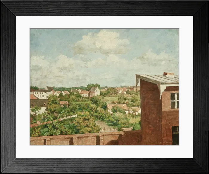 Framed Print : View from Düsseldorf, 1865. Creator: August Jernberg Framed Print : View from Düsseldorf, 1865. Creator: August Jernberg