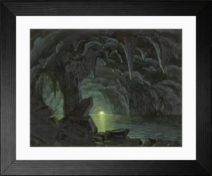 Framed Print : The Blue Grotto, Capri, 1857-1860. Creator: Albert Bierstadt Framed Print : The Blue Grotto, Capri, 1857-1860. Creator: Albert Bierstadt